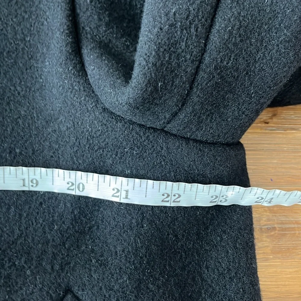 Zara Limited Edition Toggle Long Coat Wool Blend Black Size S NWOT